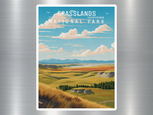 Grass Lands Canada National Park Sticker