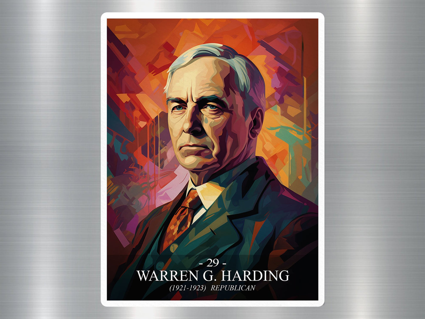 Warren G. Harding US President Sticker