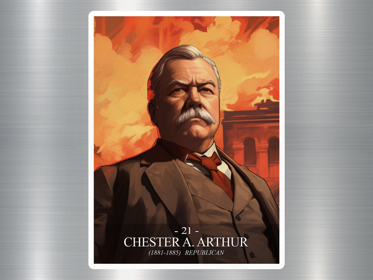 Chester A. Arthur US President Sticker