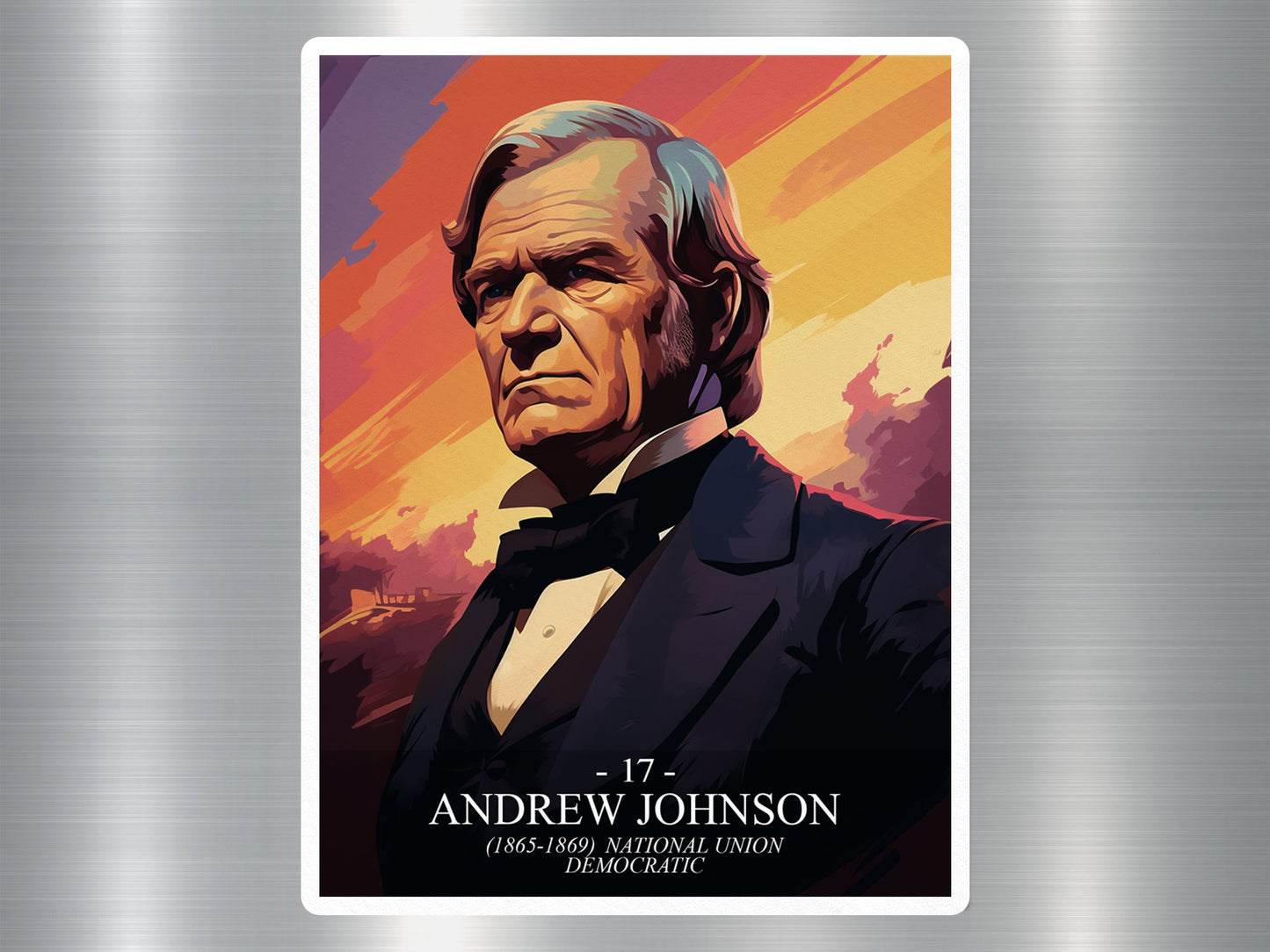 Andrew Johnson US President Sticker