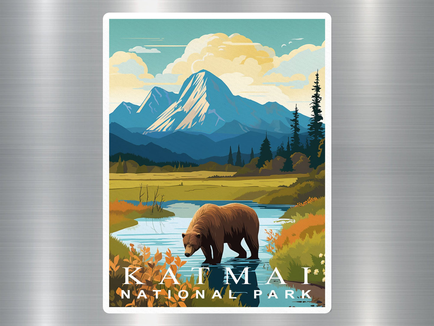 Vintage Katmai National Park Sticker