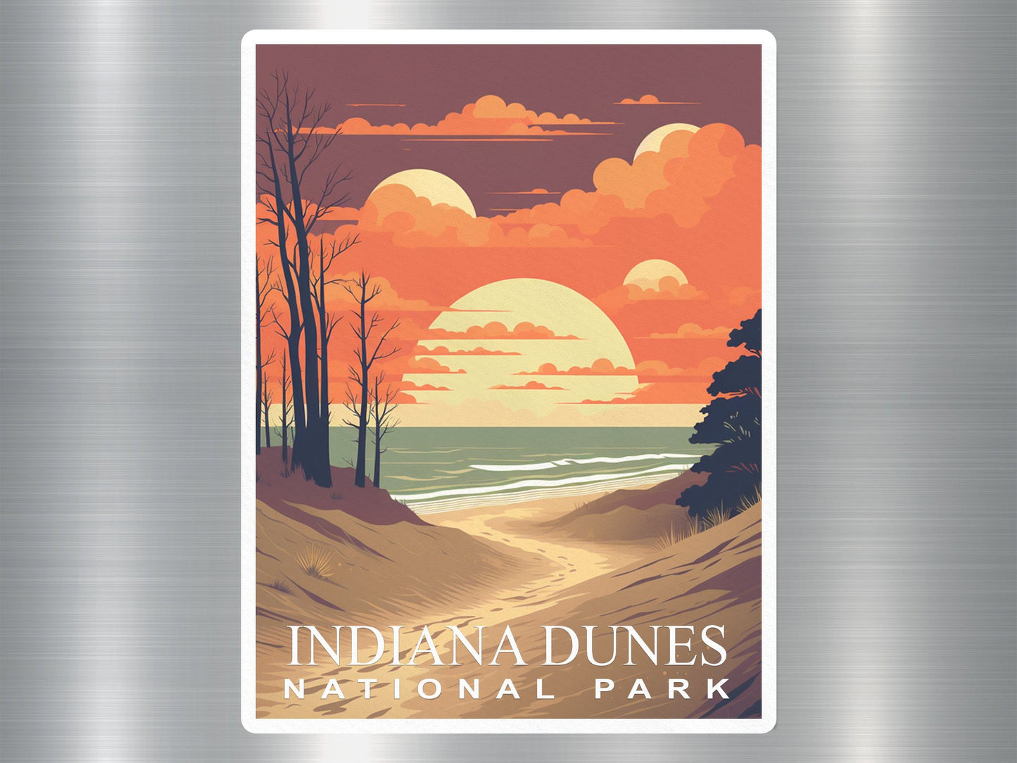 Vintage Indiana Dunes National Park Sticker