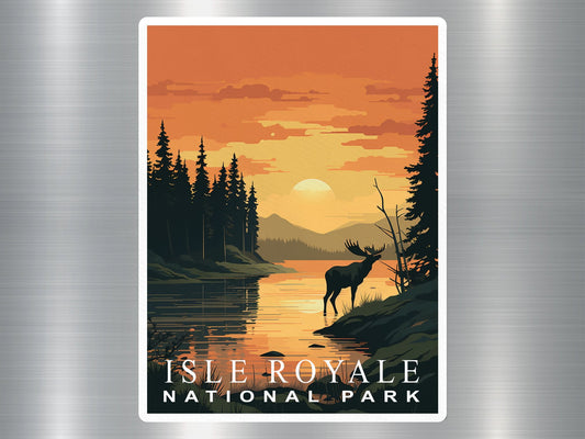 Vintage Isle Royale National Park Sticker