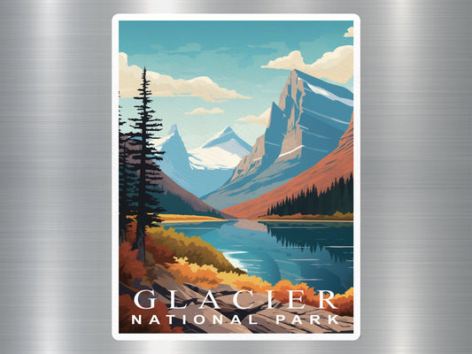 Vintage Glacier National Park Sticker