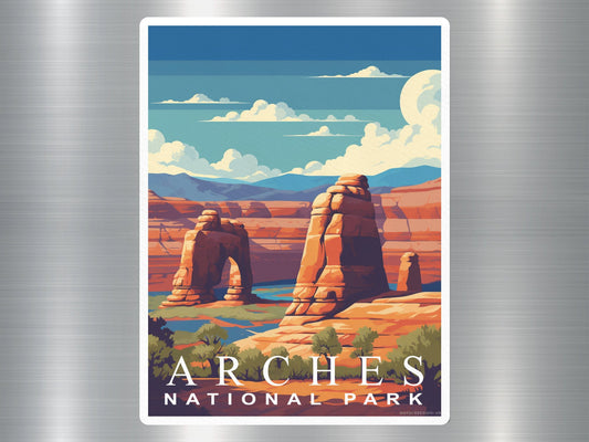 Vintage Arches National Park Sticker