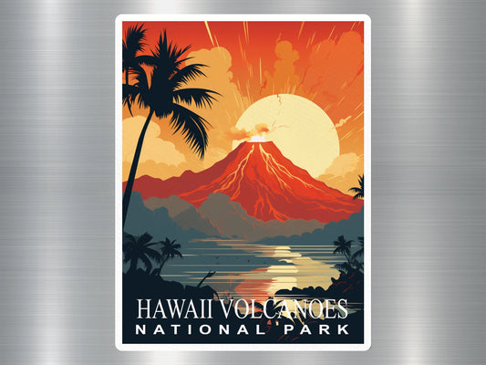 Vintage Hawaii Volcanoes National Park Sticker