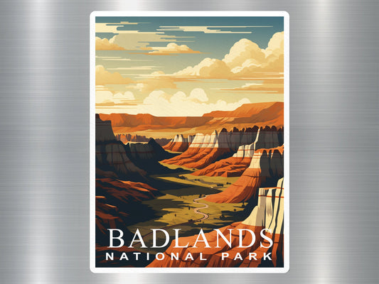 Vintage Bad Lands National Park Sticker