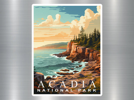 Vintage Acadia National Park Sticker