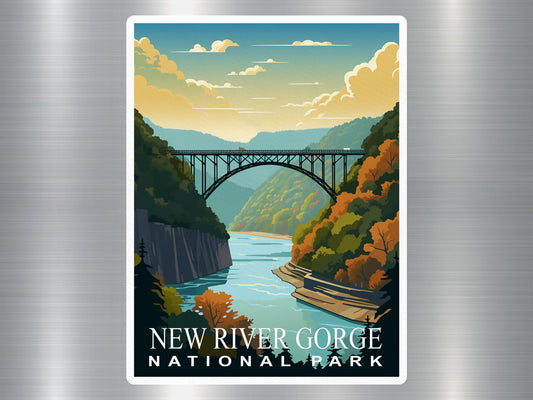 Vintage New River Gorge National Park Sticker