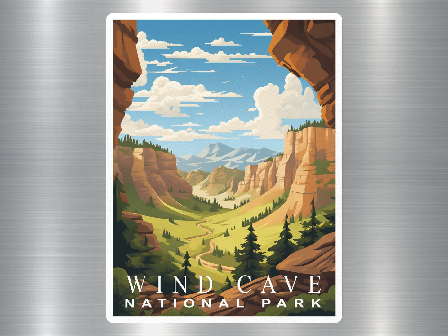 Vintage Wind Cave National Park Sticker