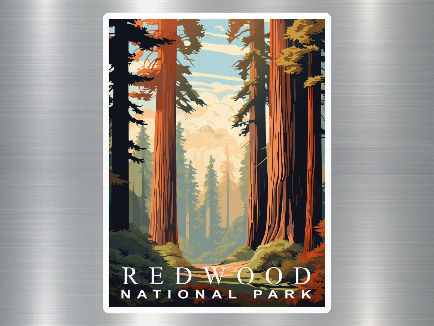 Vintage Redwood National Park Sticker