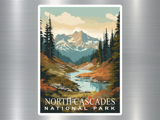 Vintage North Cascades National Park Sticker