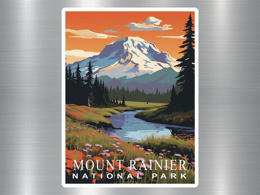 Vintage Mount Rainier National Park Sticker