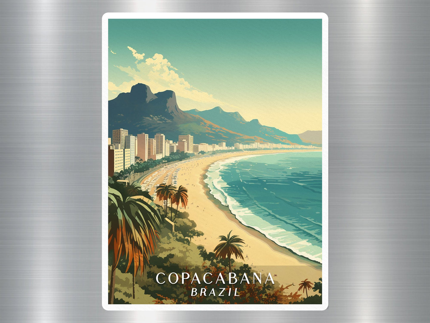 Vintage Copacabana Brazil Sticker