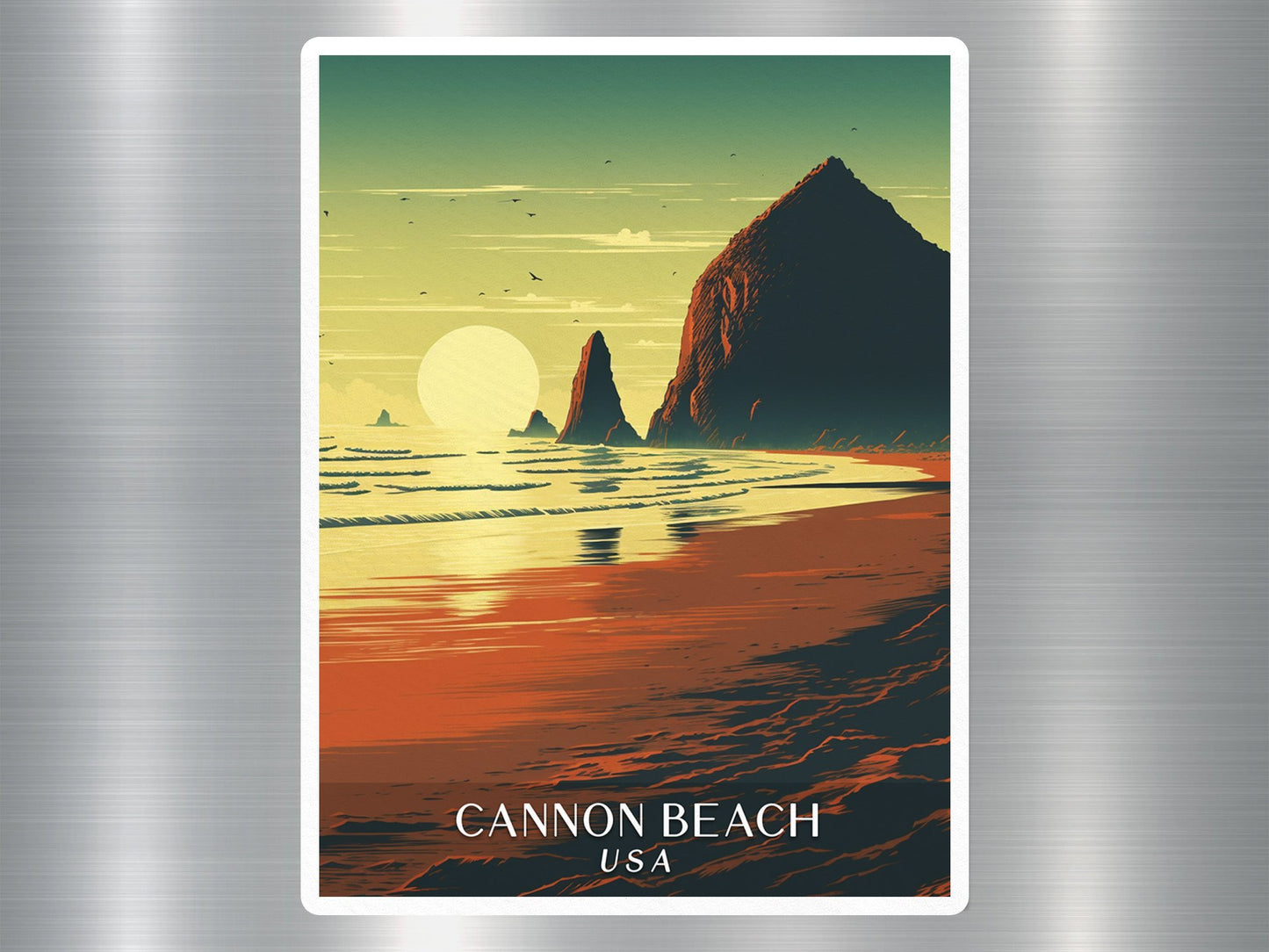 Vintage Cannon Beach USA Sticker