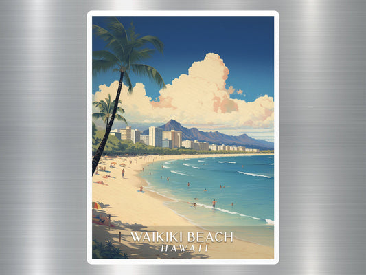 Vintage Waikiki Beach Hawaii Sticker