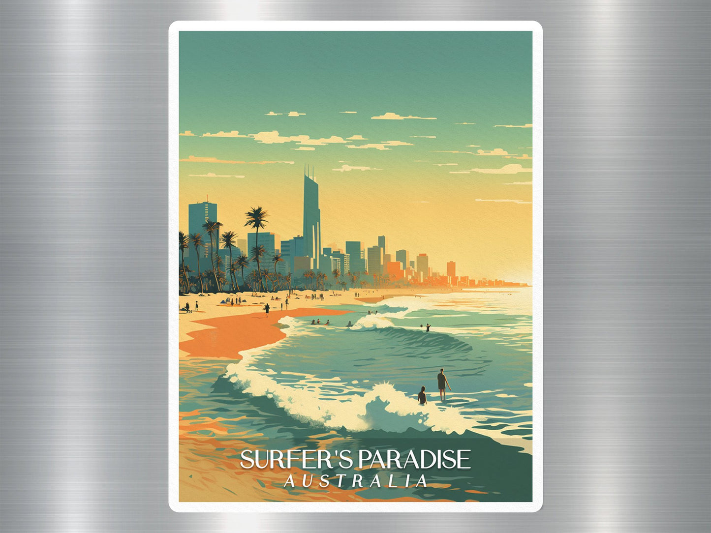 Vintage Surfer Paradise Australia Sticker