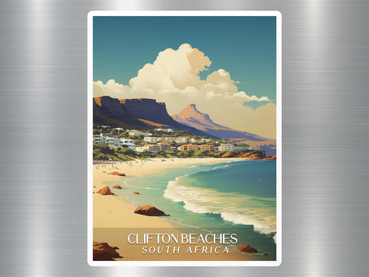 Vintage Clifton Beaches South Africa Sticker