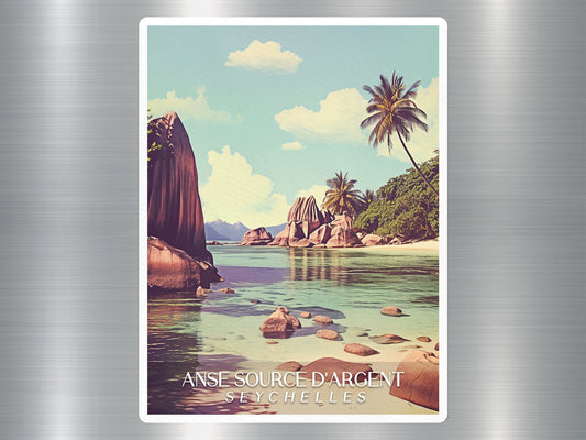 Vintage Anse Source D'argent Seychelles Sticker