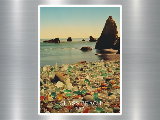 Vintage Glass Beach USA Sticker