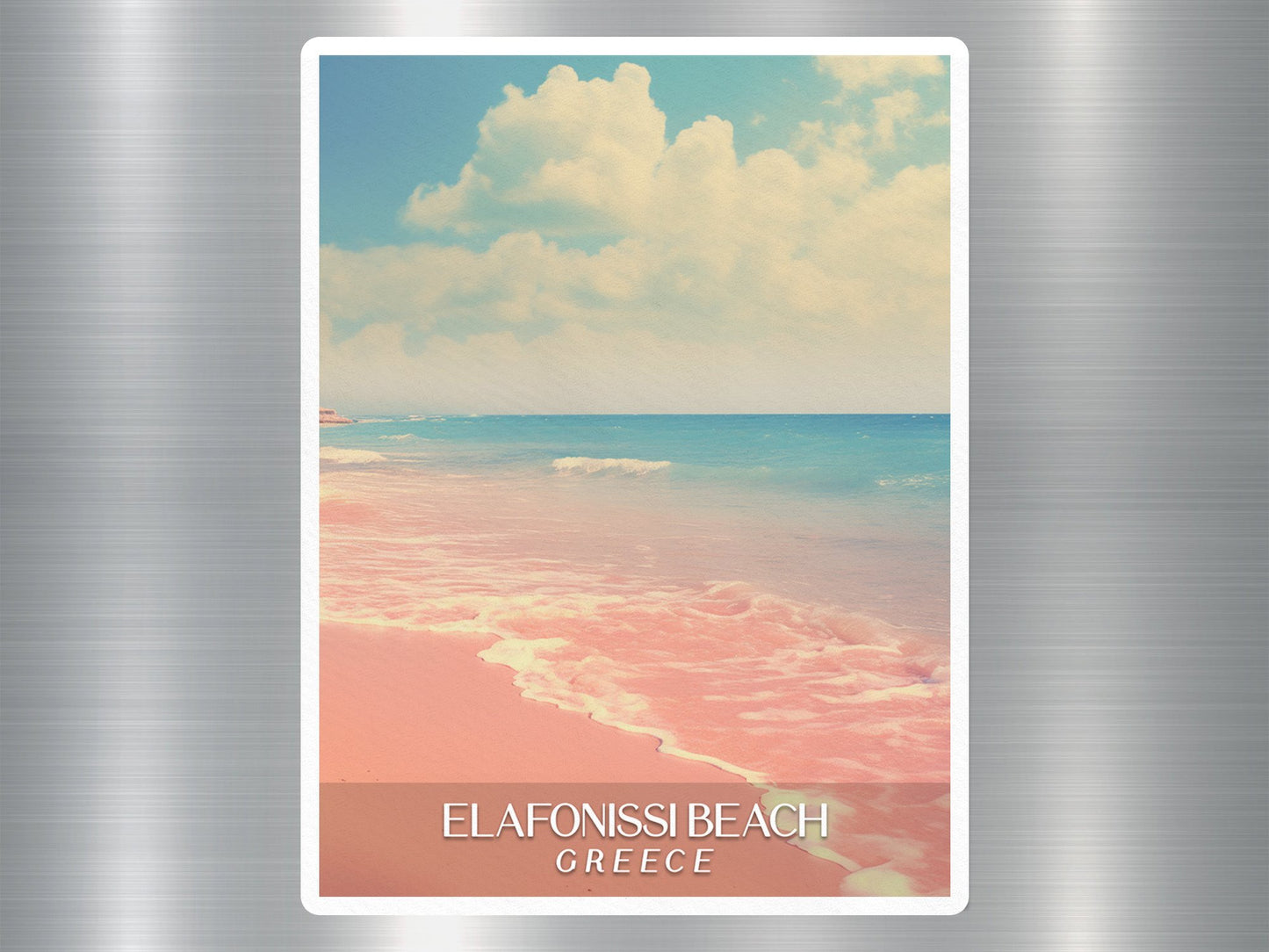 Vintage Elafonisse Beach Greece Sticker