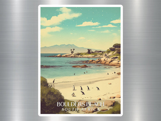 Vintage Boulders Beach South Africa Sticker