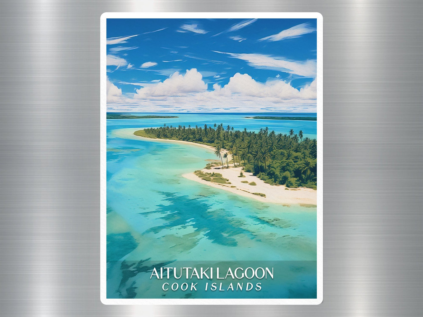 Vintage Aitutaki Lagoon Cook Island Sticker