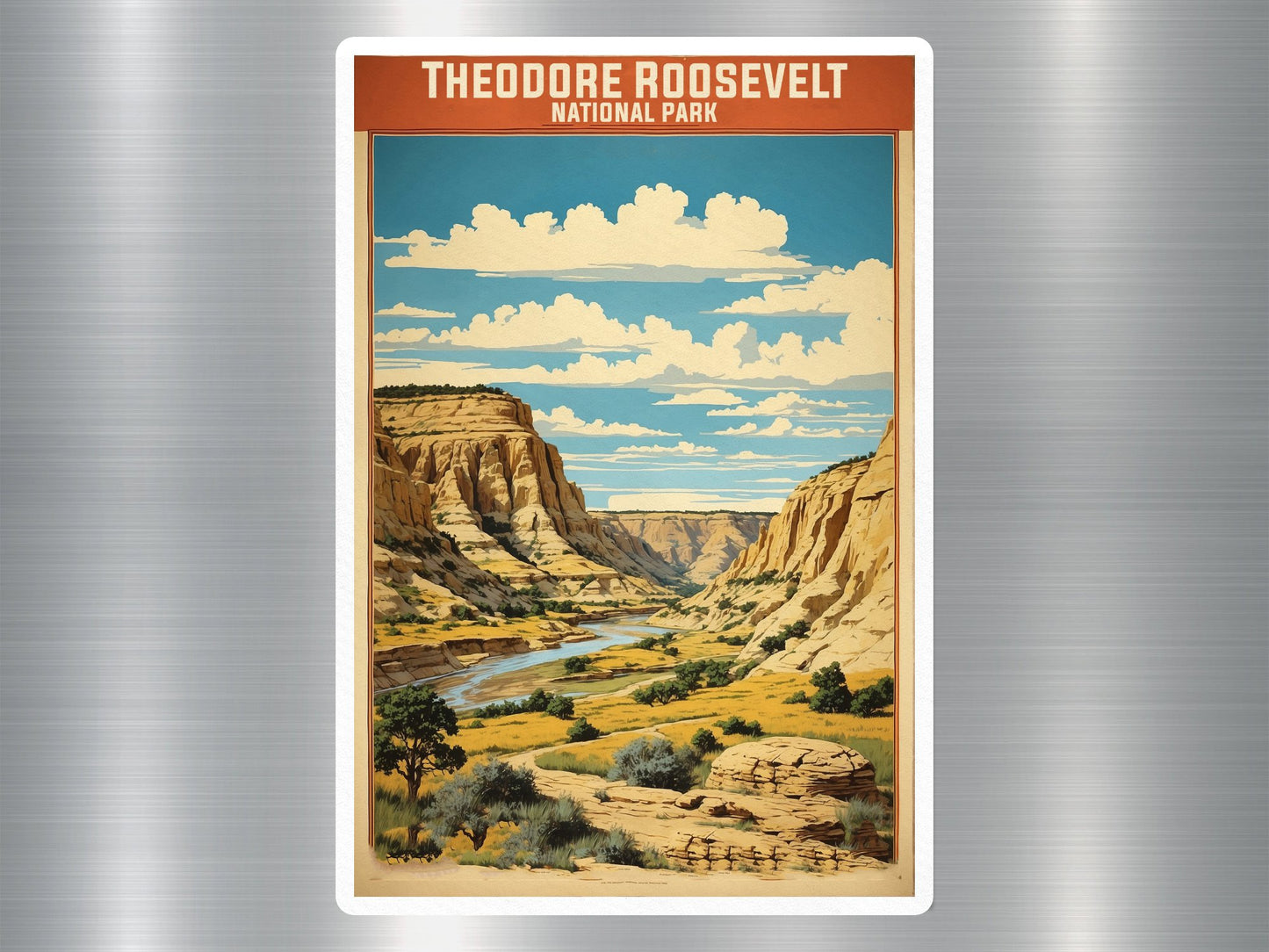 Vintage Theodore Roosevelt National Park Sticker