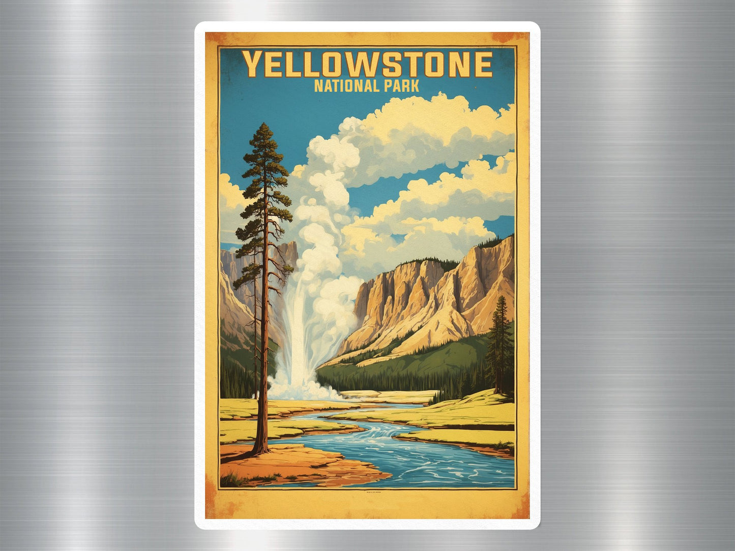 Vintage Yellowstone National Park Sticker