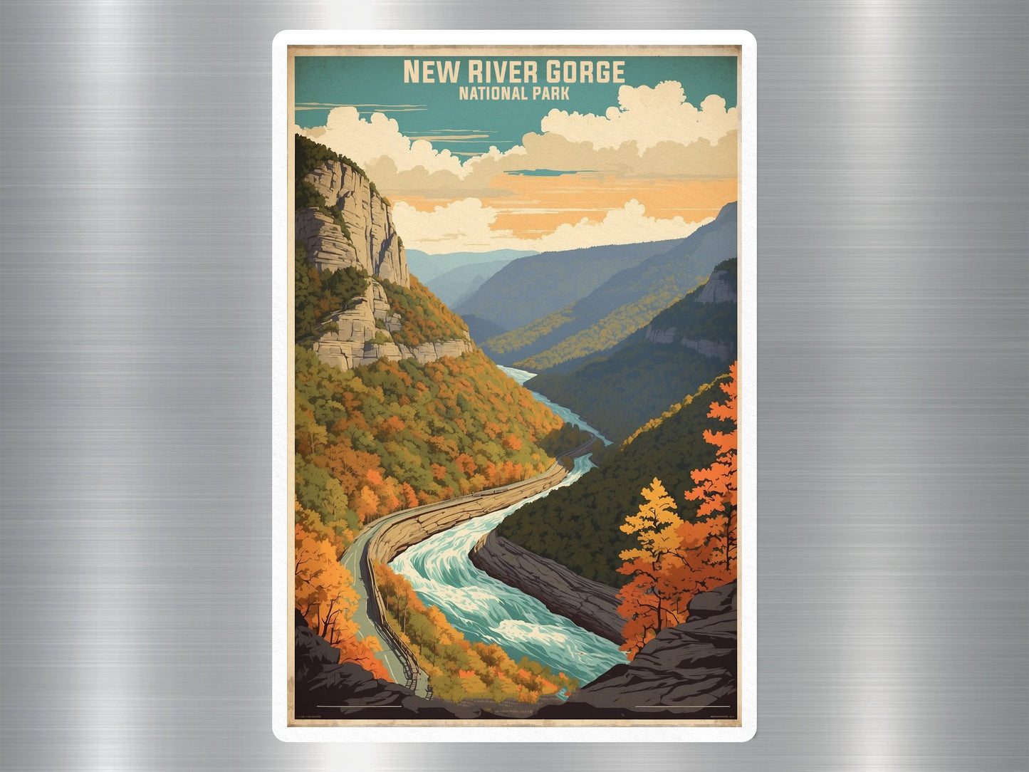 Vintage New River Gorge National Park Sticker