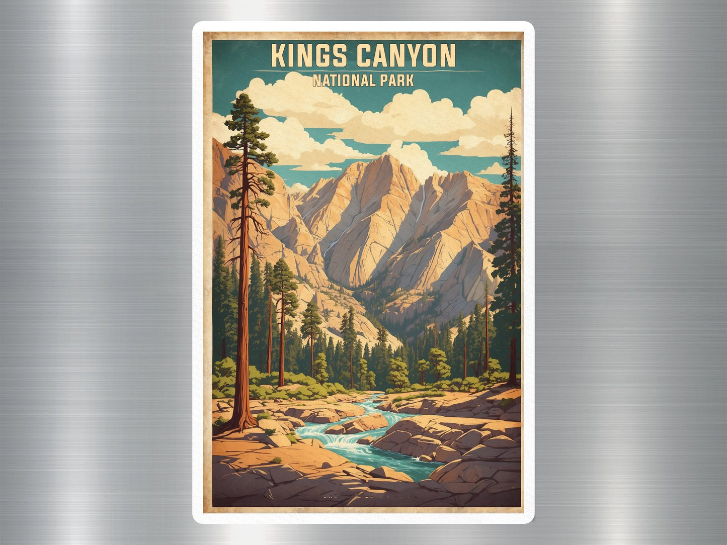 Vintage Kings Canyon National Park Sticker