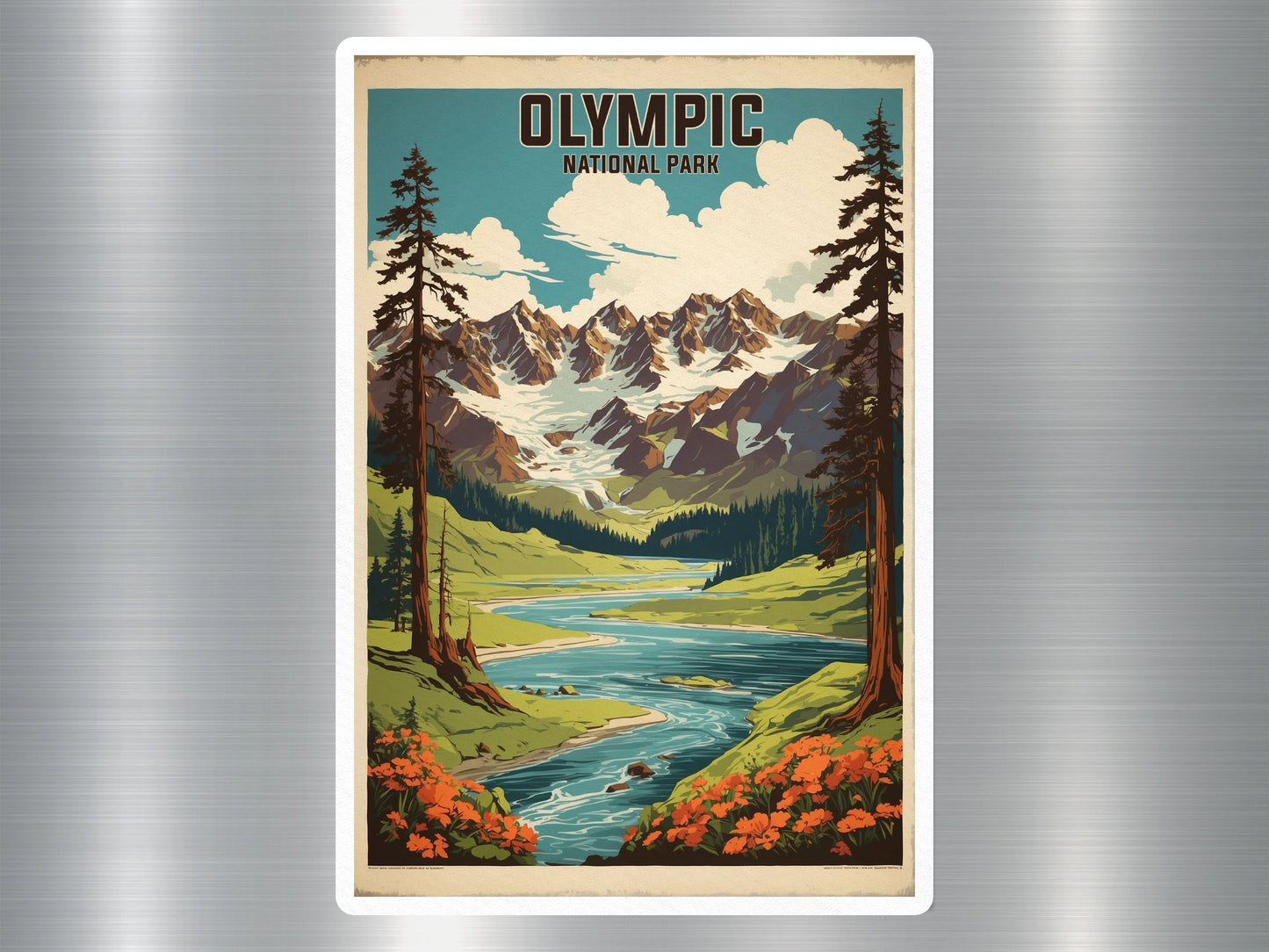 Vintage Olympic National Park Sticker