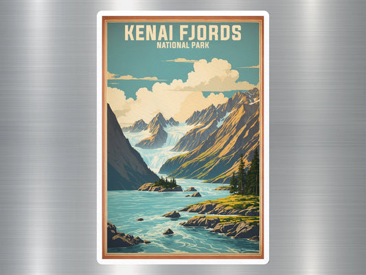 Vintage Kenai Fjords National Park Sticker