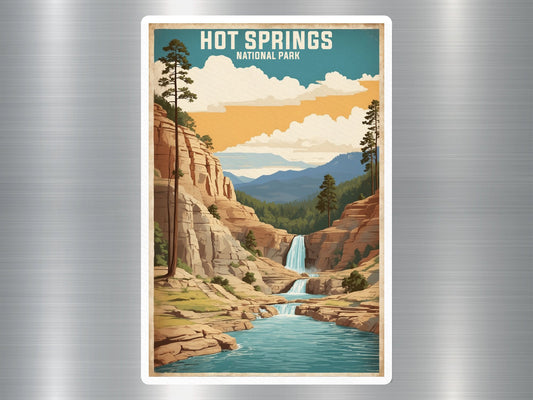 Vintage Hot Springs National Park Sticker