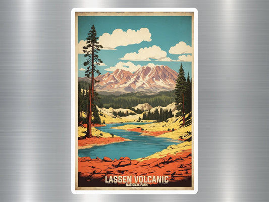 Vintage Lassen Volcanic National Park Sticker