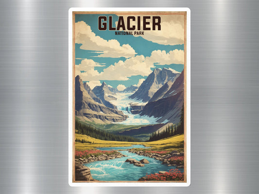 Vintage Glacier National Park Sticker