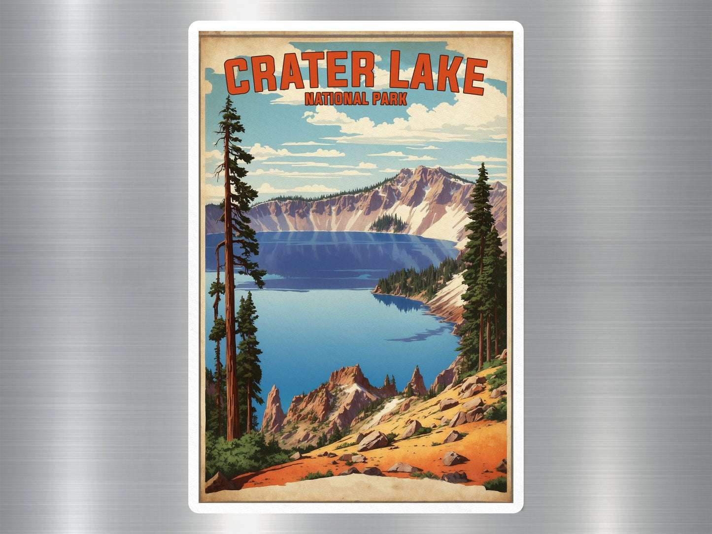 Vintage Crater Lake National Park Sticker