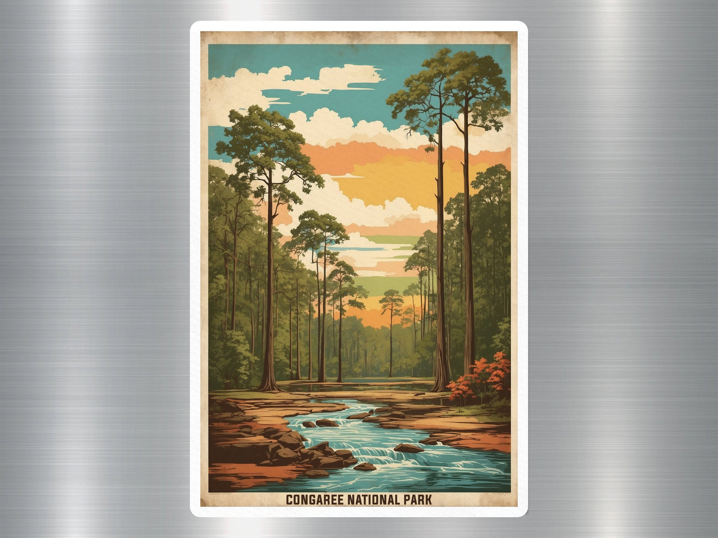 Vintage Congaree National Park Sticker