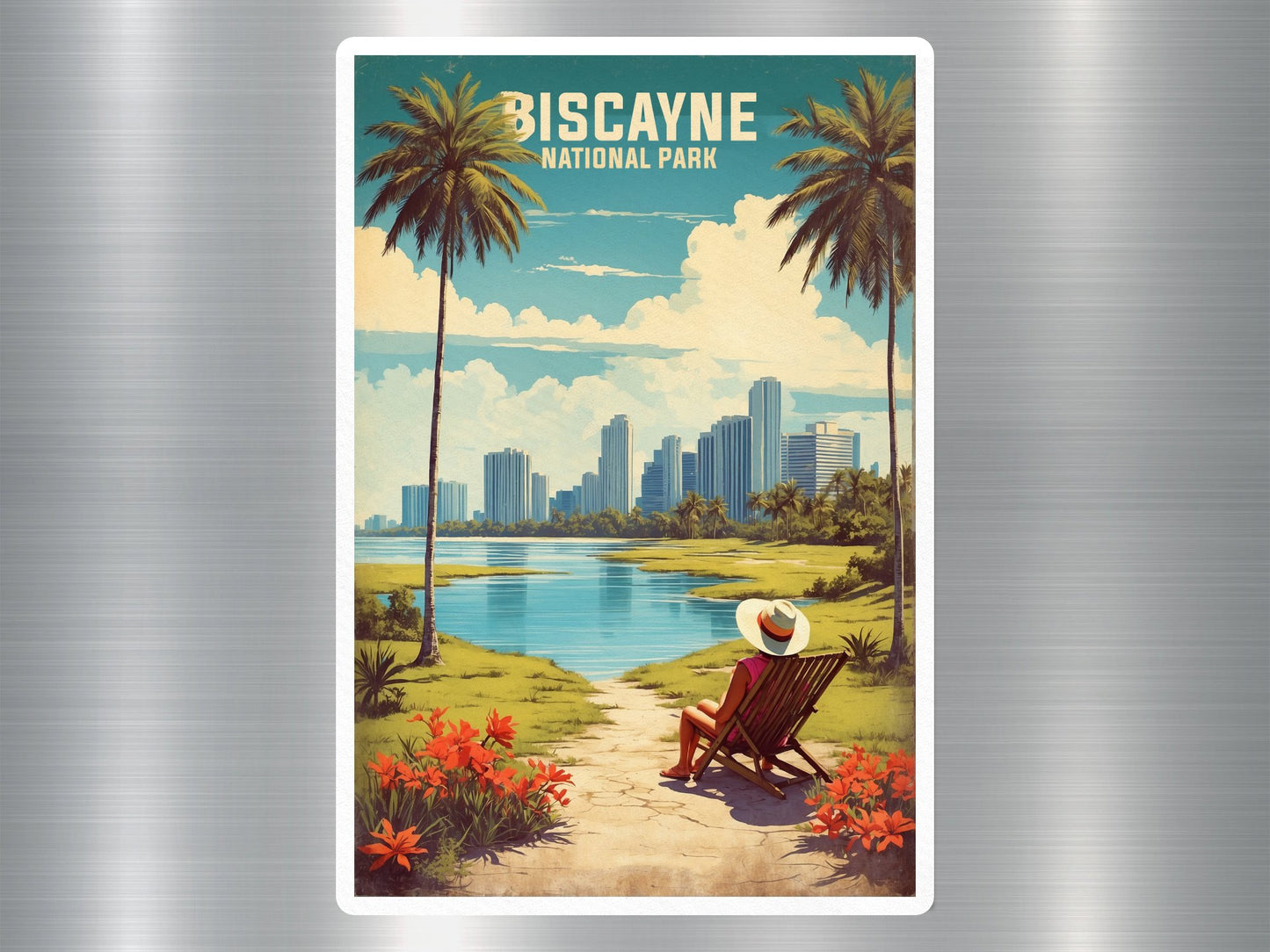 Vintage Biscayne National Park Sticker