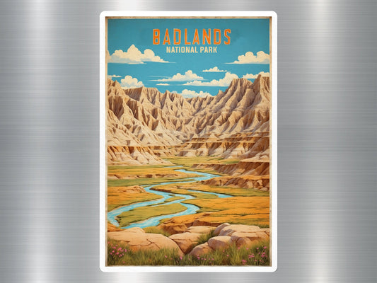 Vintage Badlands National Park Sticker