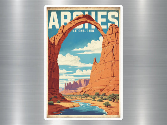 Vintage Arches National Park Sticker