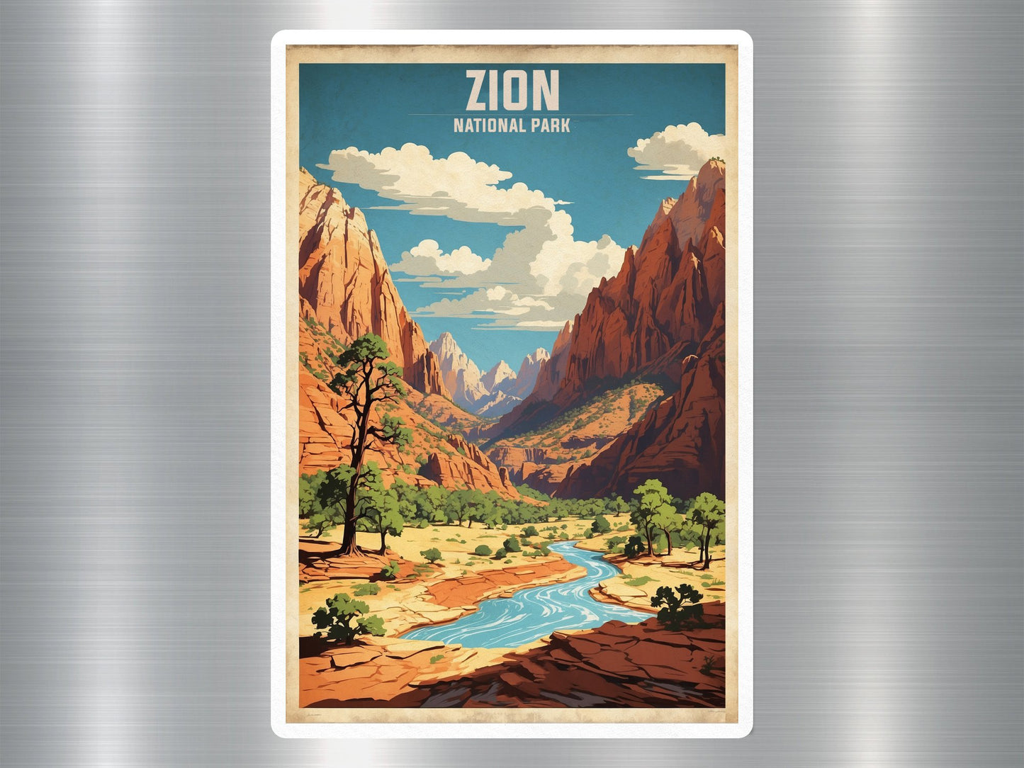 Vintage Zion National Park Sticker