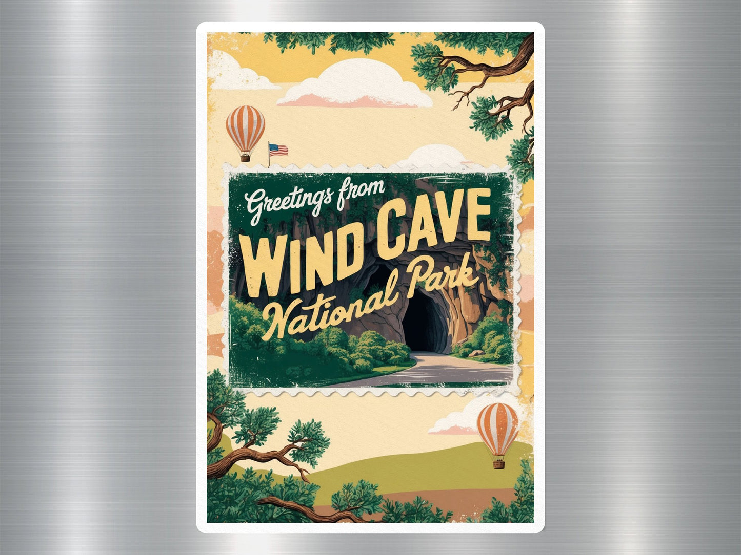 Vintage Wind Cave National Park Sticker