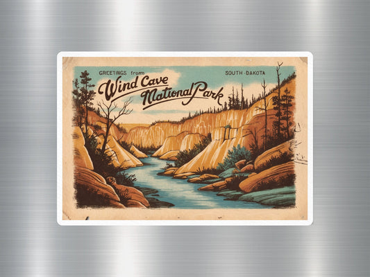 Vintage Wind Cave National Park Sticker