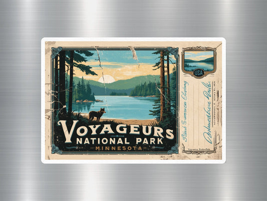 Vintage Voyageurs National Park Sticker