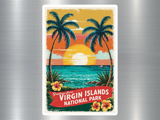 Vintage Virgin Islands National Park Sticker