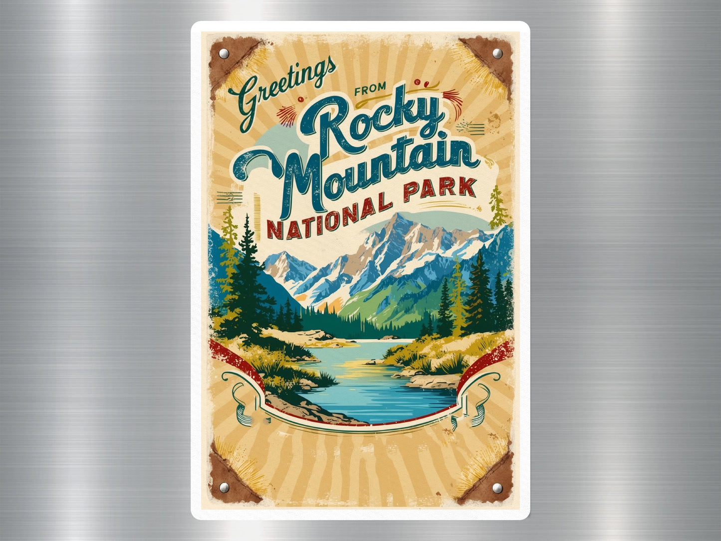 Vintage Rocky Mountain National Park Sticker