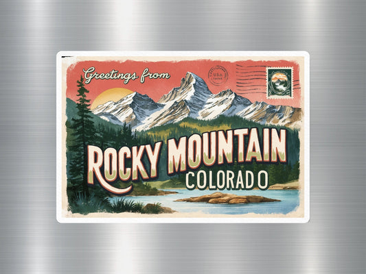 Vintage Rocky Mountain Colorado National Park Sticker