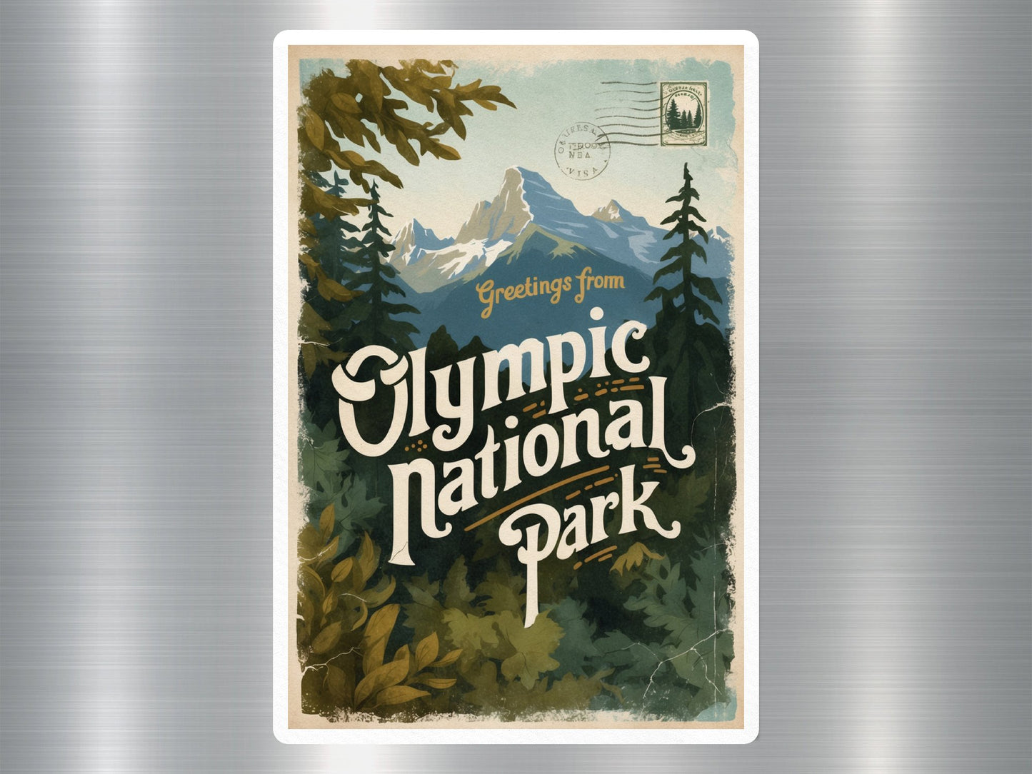 Vintage Olympic National Park Sticker