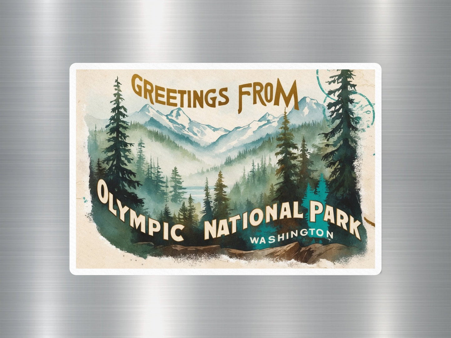 Vintage Olympic National Park Sticker